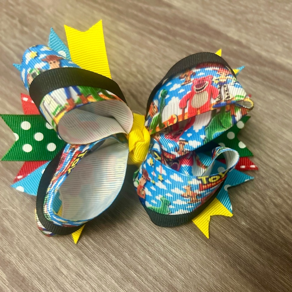 Colorful Toy Story Kids Hair Bow